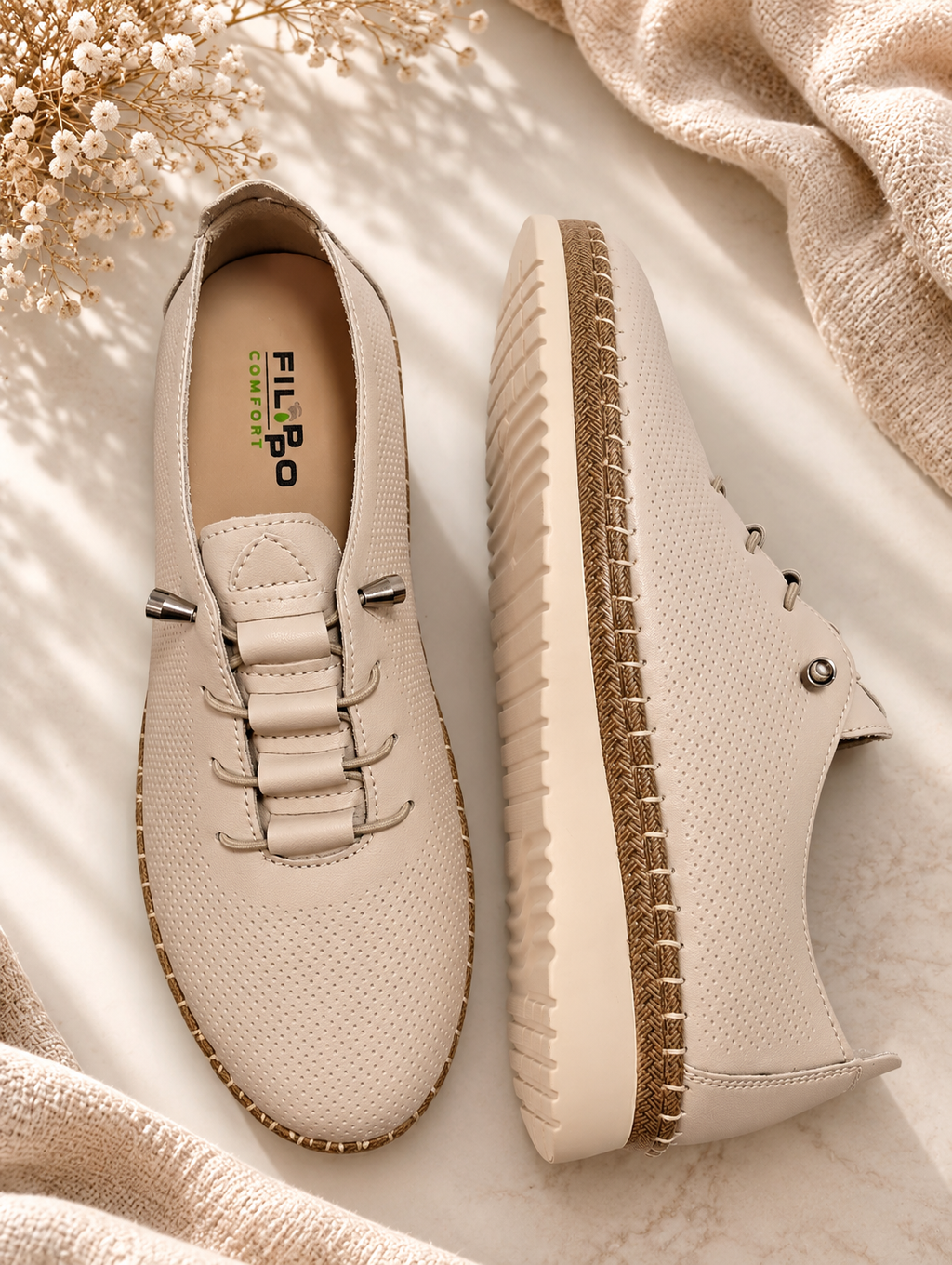 Filippo 7542 beige loafers