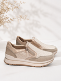 Sneakersy skórzane z suwakiem FIlippo 6777