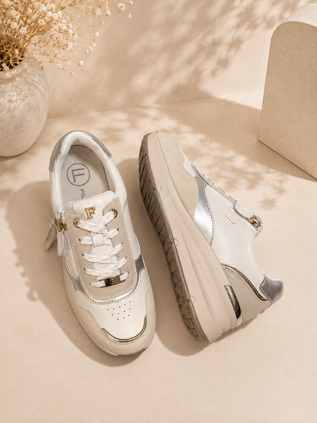 Filippo 7767 white leather sneakers