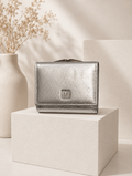 Portfel silver skóra naturalna VerMari Genuine Leather