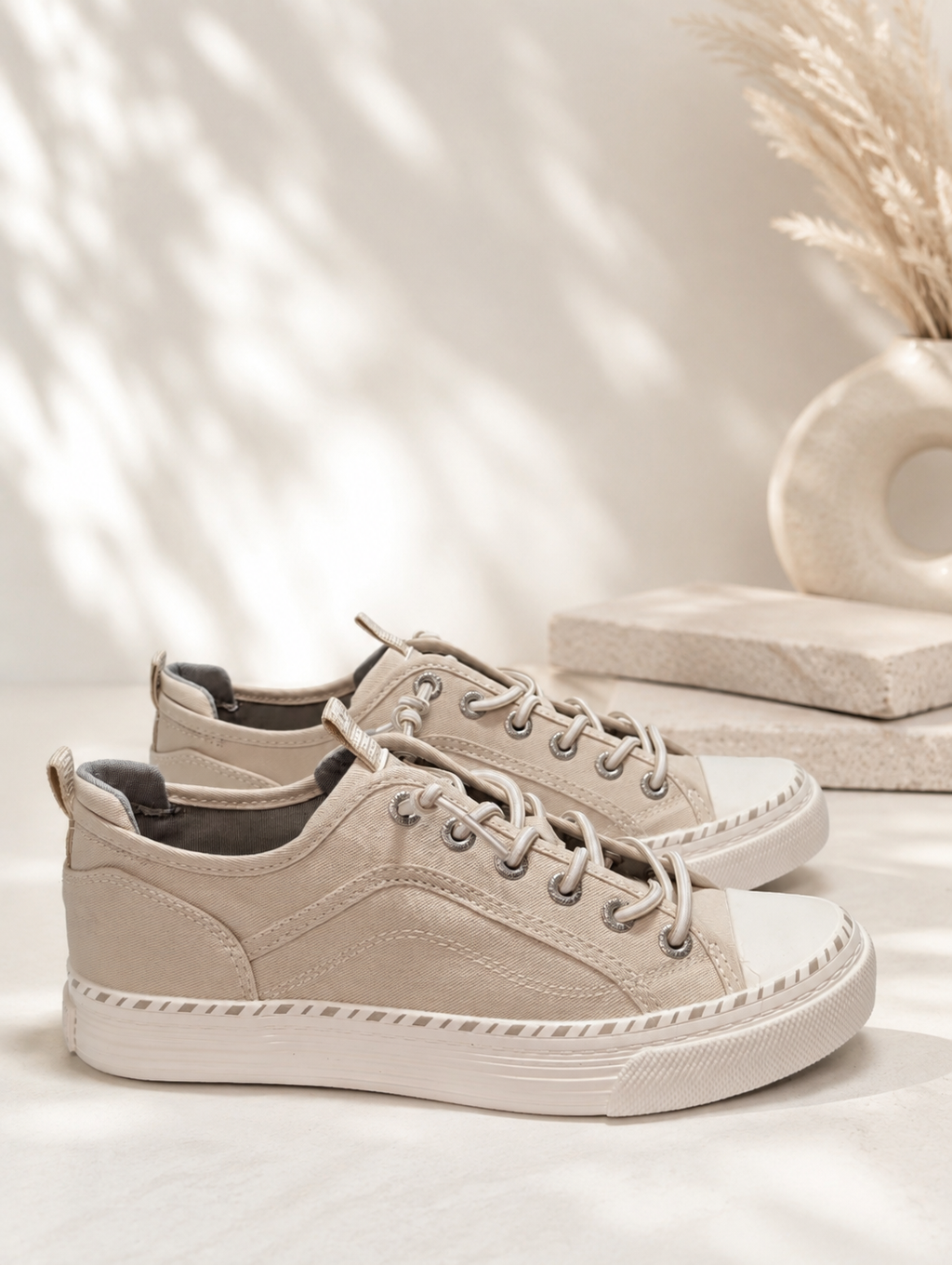 Big Star TT274384 beige slip-on sneakers