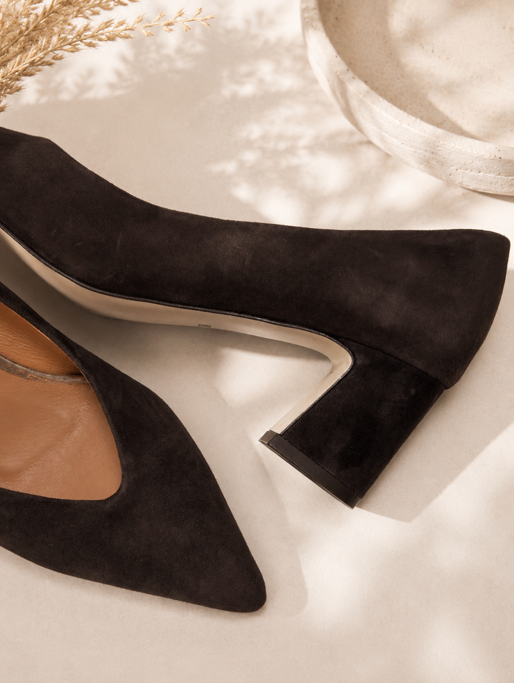 Clasicco 2145 brown suede high-heeled slippers