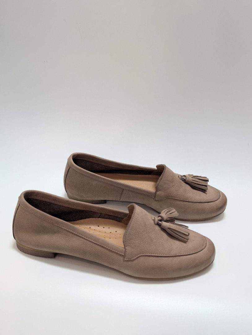 Mokasyny damskie skórzane jasny brąz Exquisite shoes