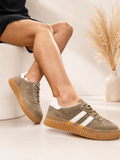 Goodin 199b khaki natural leather sneakers
