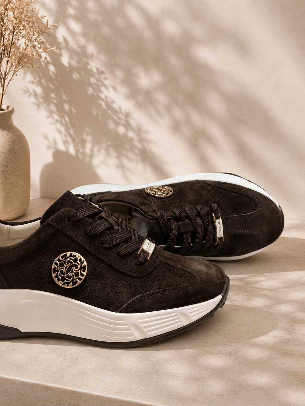 Goodin 1030 Suede Sneakers Coffee Brown