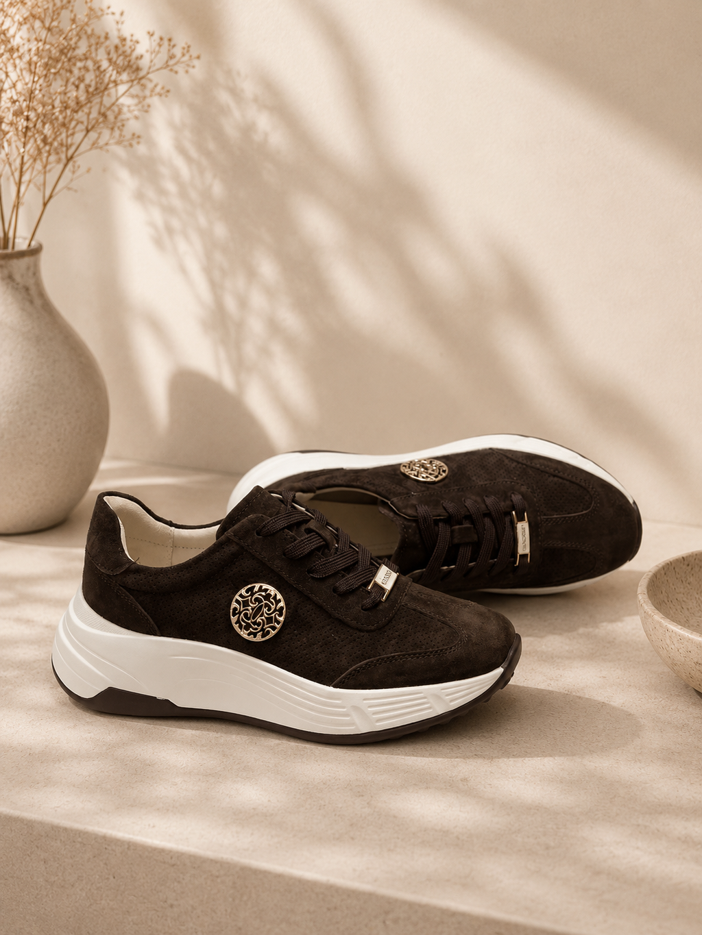 Goodin 1030 Suede Sneakers Coffee Brown