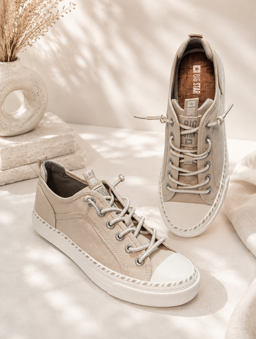 Big Star TT274384 beige slip-on sneakers