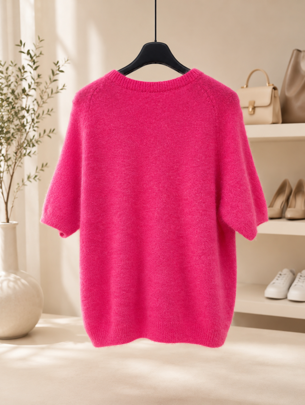 Sweterek z krótkim rękawem Pink Made in Italy