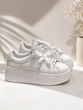 Goodin 1045 skórzane białe buty na platformie Sneakersy