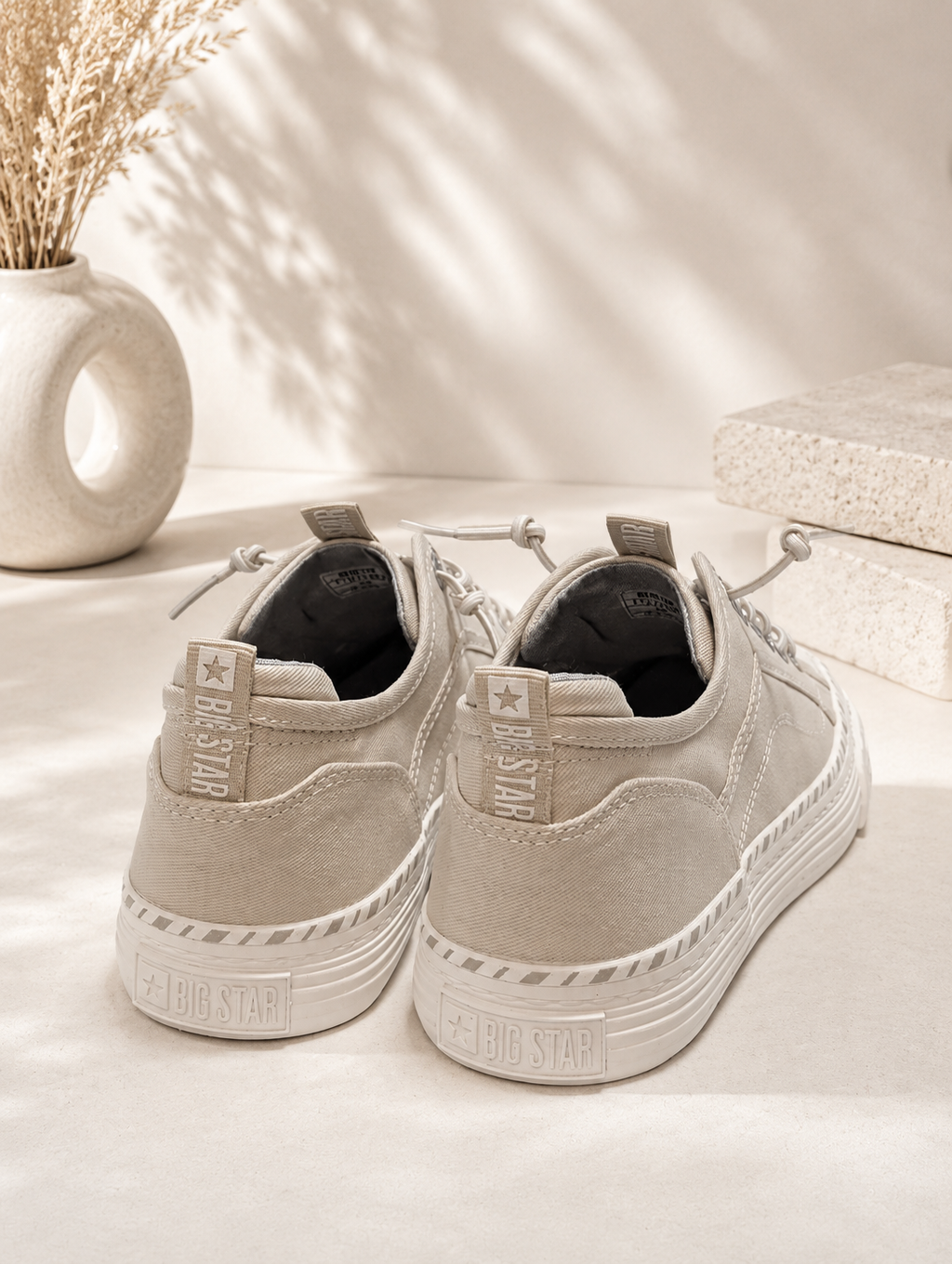 Big Star TT274384 beige slip-on sneakers