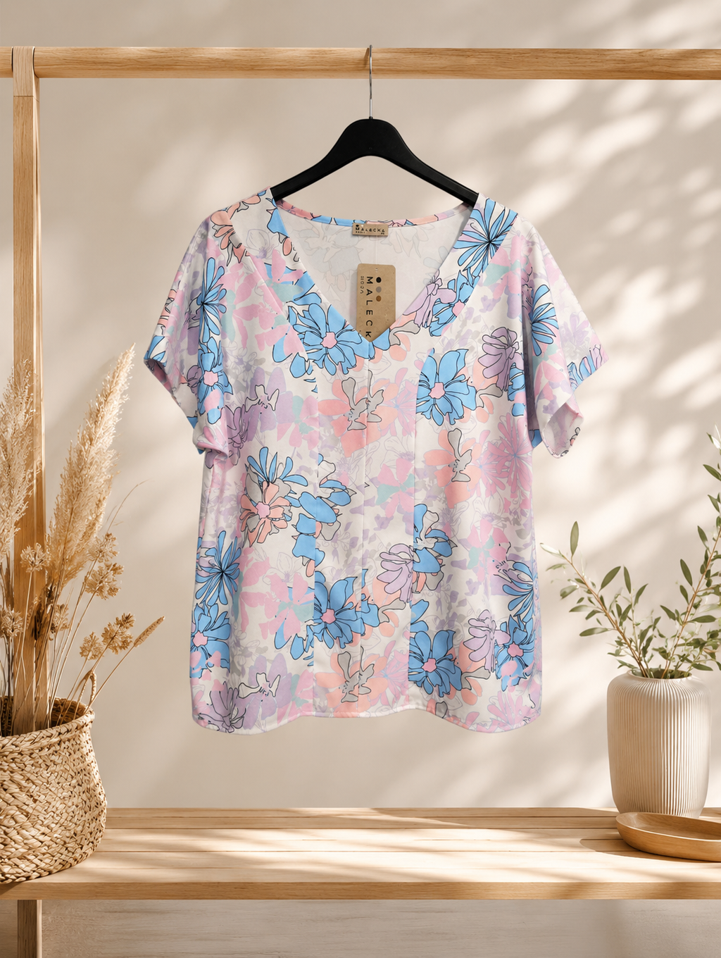 Flover V-neck blouse