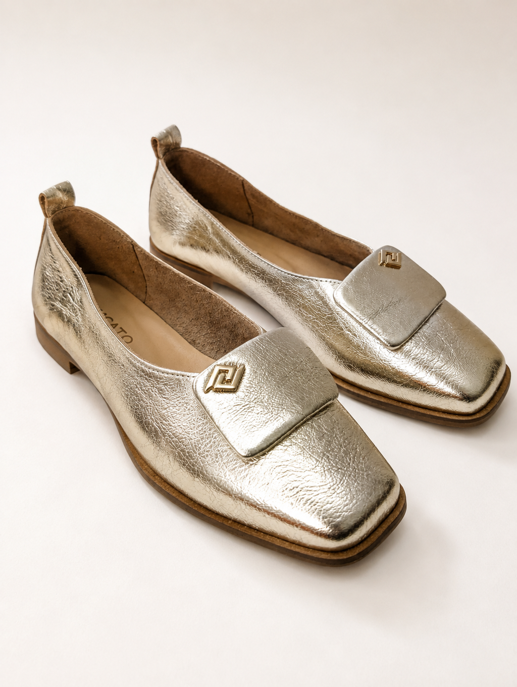 Boccato 0110 gold leather ballet flats