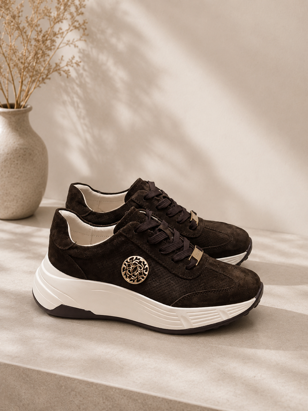 Goodin 1030 Suede Sneakers Coffee Brown
