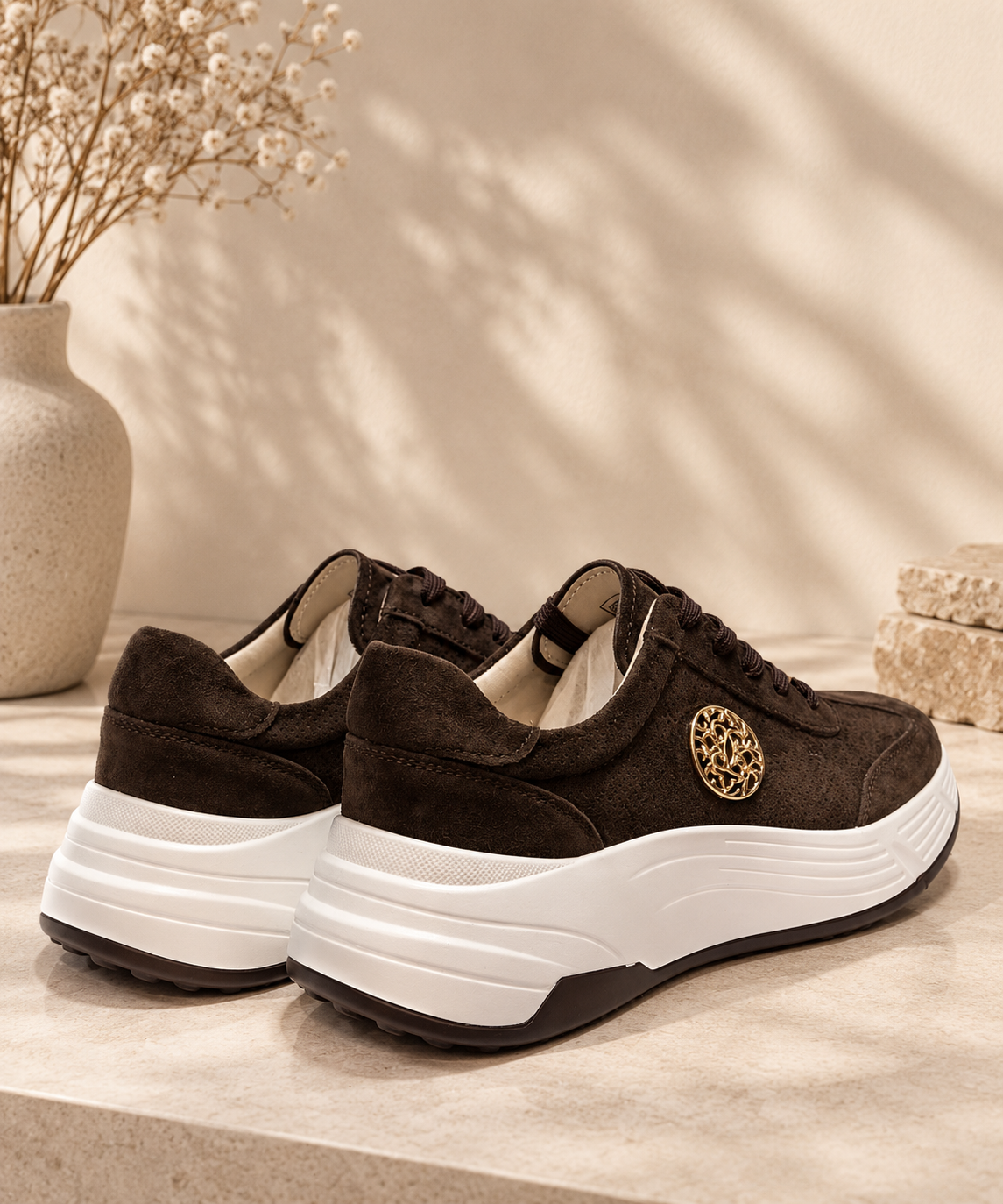 Goodin 1030 Suede Sneakers Coffee Brown